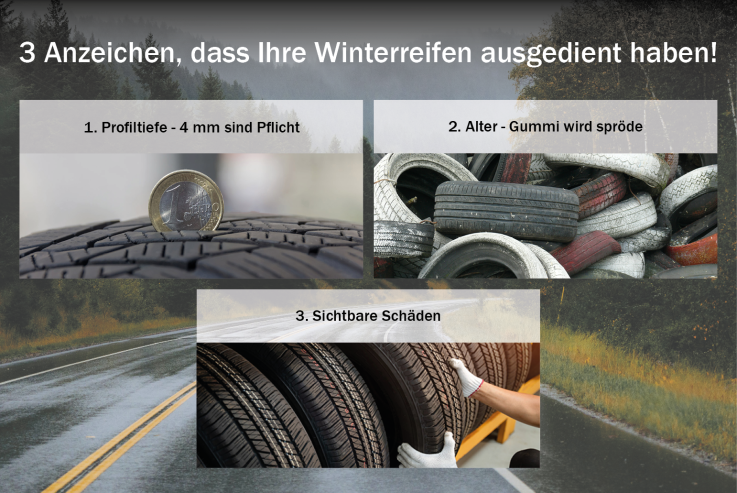 3 Anzeichen, dass Ihre Winterreifen ausgedient haben